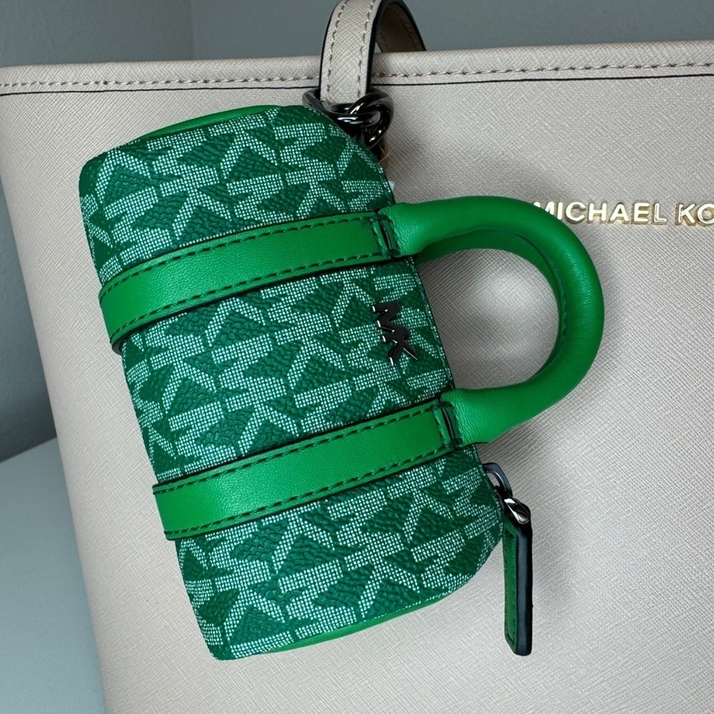 Michael Kors Vibrant Green Mini-Duffle Keychain - Picture 9 of 14